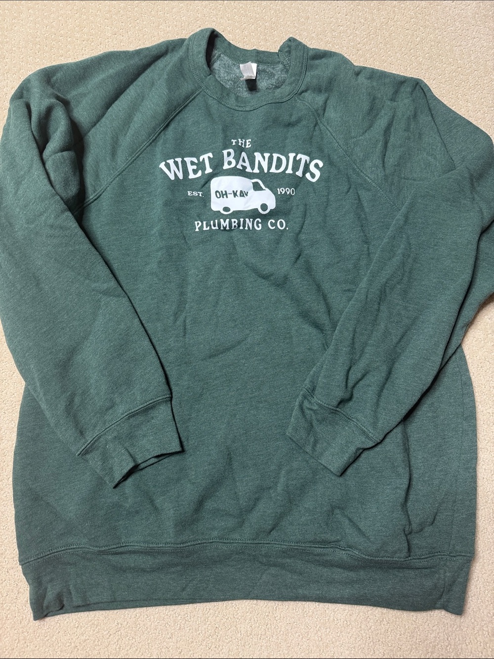 The Wet Bandits Green Crewneck Sweatshirt
